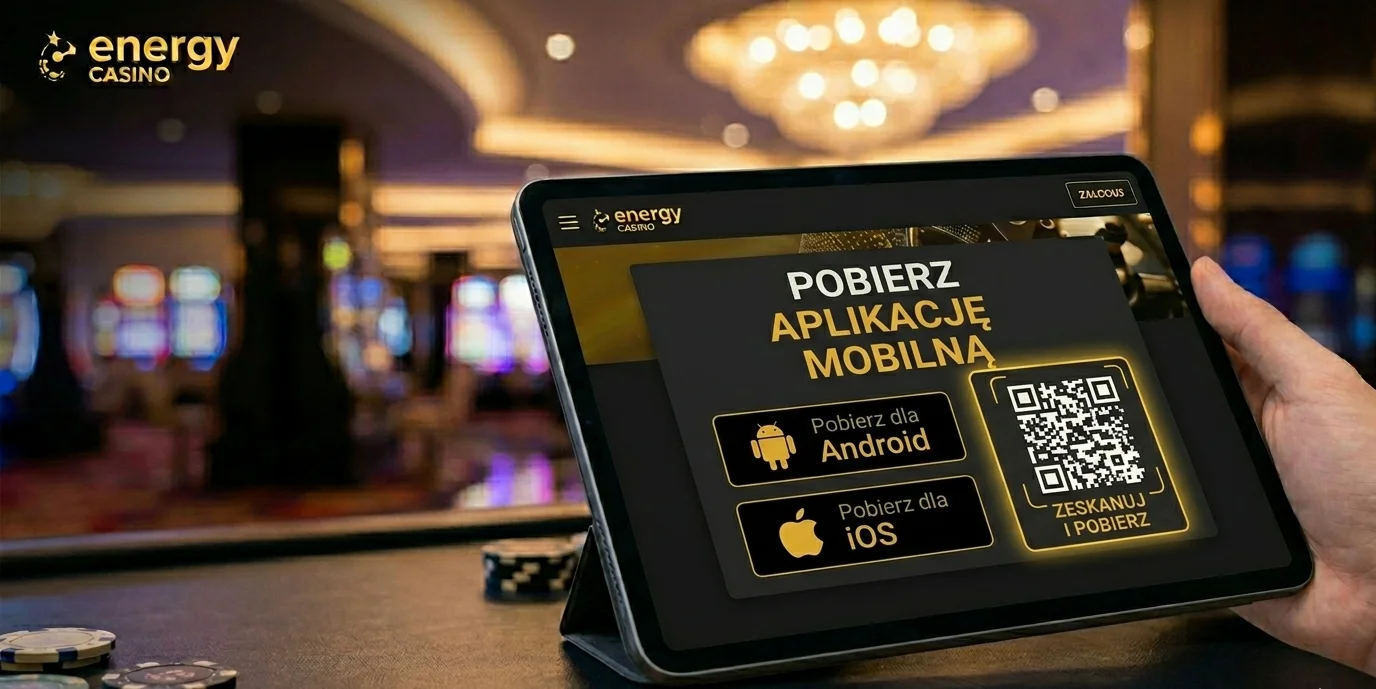 Energy Casino kod QR do pobrania aplikacji na tablet