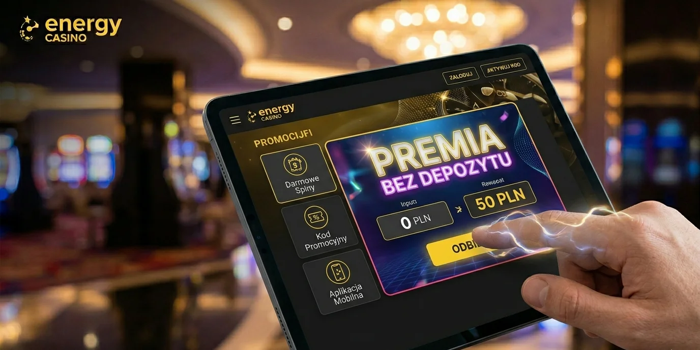 Energy Casino bonus 50 PLN bez depozytu na tablecie